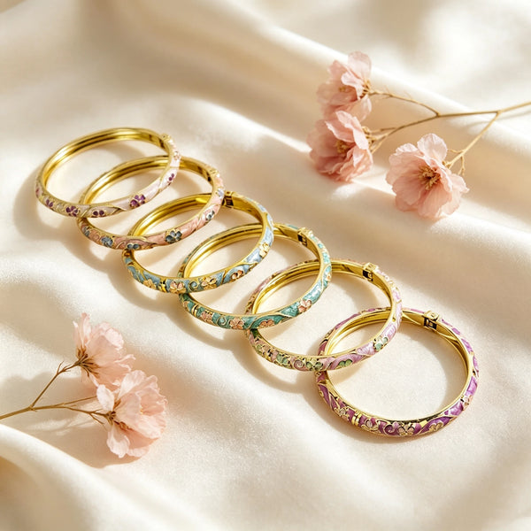 Flower Enamel Bracelet