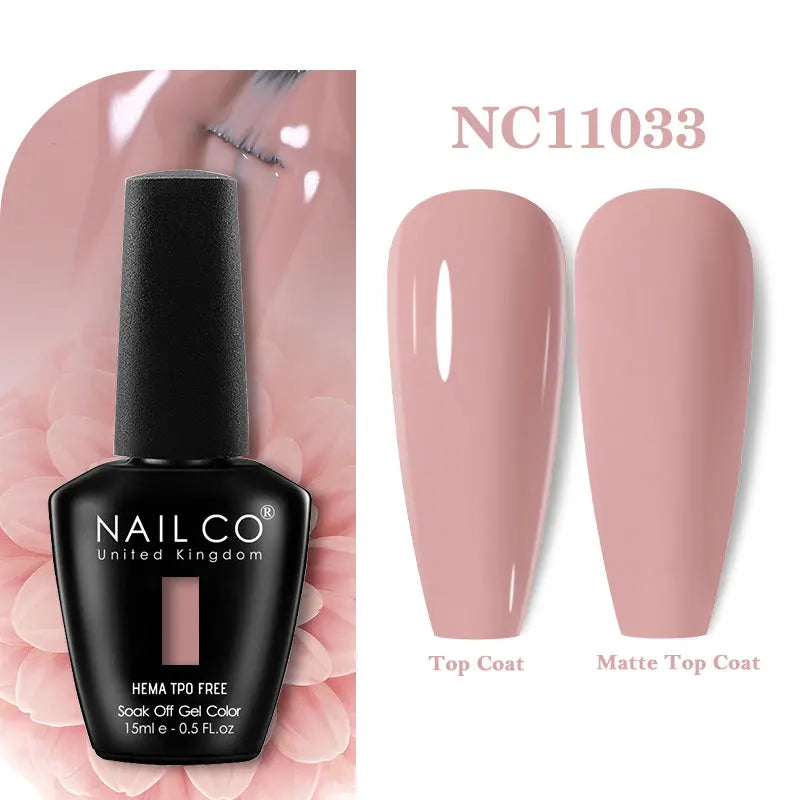 NAILCO 15ml HEMA-free TPO-free Topcoat Basecoat Artistic Design Gel Nail Polish Top Base Coat UV LED Soak Off Gel Nail Polish