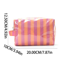 Striped Toiletry Bag Travel Cosmetic Storage