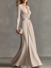 Elegant Sexy Deep V Neck Slim Maxi Dress