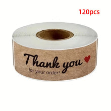 thank you for your order stickers – kraft paper rectangular labels