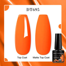 MEET ACROSS 8 Colors Mirror Gel Nail Polish Long-lasting Quick-drying Metallic Gold Silver Red Semi Permanent Varnish Nail Art