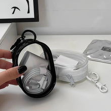clear zipper storage pouch – mini PVC transparent keychain jewellery bag