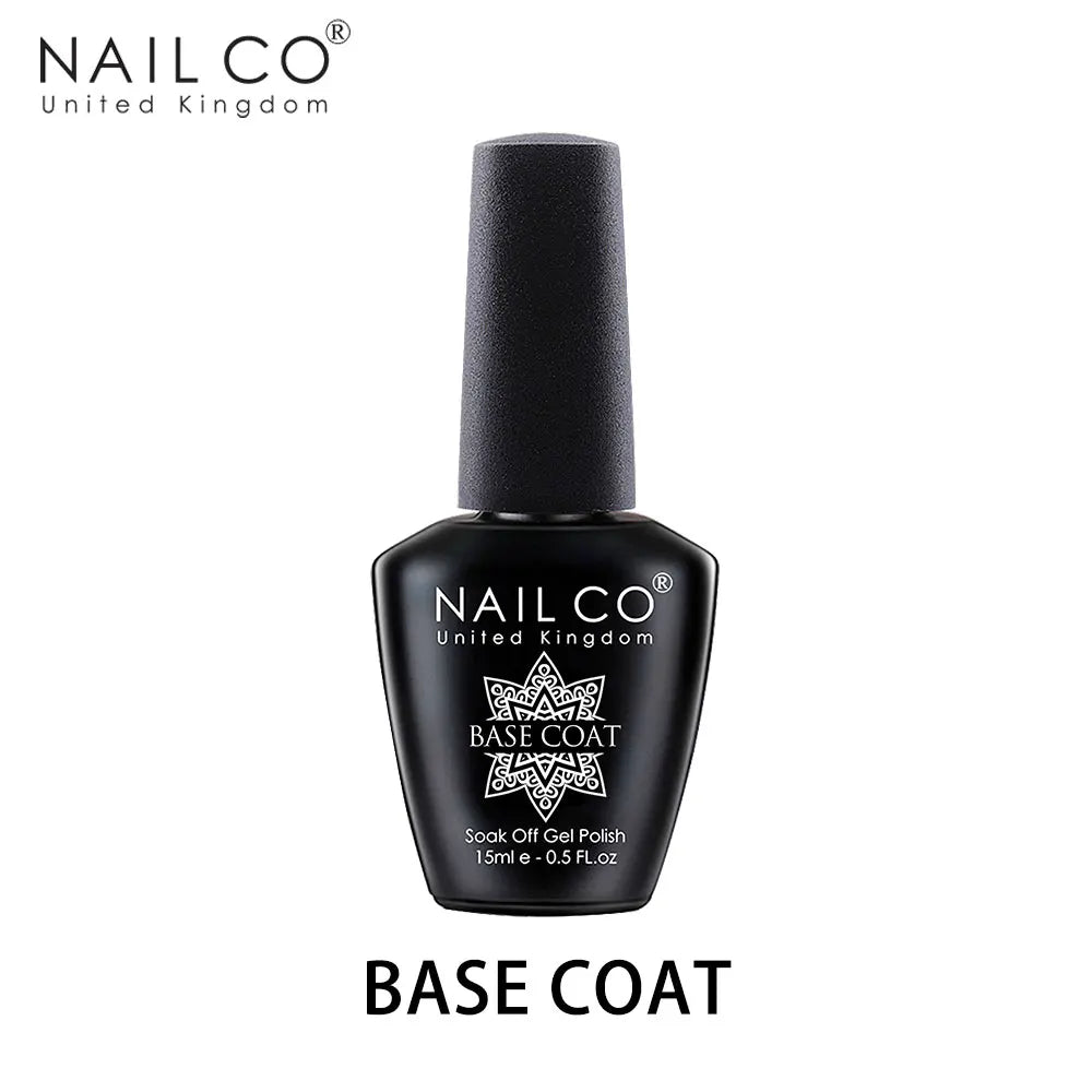 NAILCO 15ml HEMA-free TPO-free Topcoat Basecoat Artistic Design Gel Nail Polish Top Base Coat UV LED Soak Off Gel Nail Polish