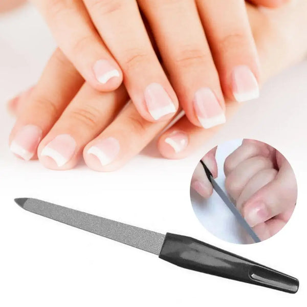 Metal nail file double sided professional manicure pedicure tool