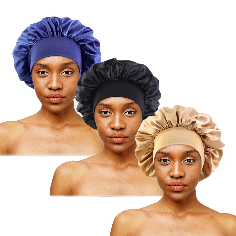 Satin Wide Brim Nightcap