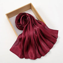 Newest Plain Shimmer Hijab Silk Wrinkle Scarf Muslim.
