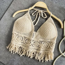 Boho Beach Camisole Halter Crochet Knit