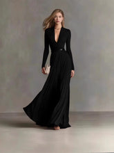 Elegant Sexy Deep V Neck Slim Maxi Dress