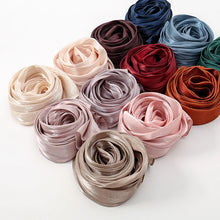 Newest Plain Shimmer Hijab Silk Wrinkle Scarf Muslim.