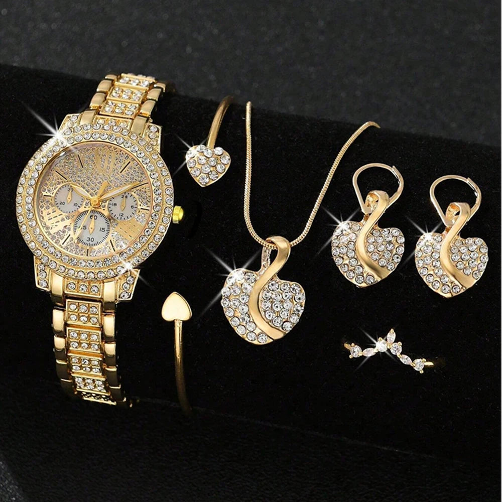 Women's Quartz Watch Jewelry Set
