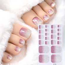 toe nail wraps – glitter self-adhesive full cover nail decals shiny finish