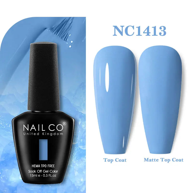 NAILCO 15ml HEMA-free TPO-free Topcoat Basecoat Artistic Design Gel Nail Polish Top Base Coat UV LED Soak Off Gel Nail Polish