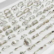 30pcs/Lot Mix Style Pearl Silver Color Finger Rings