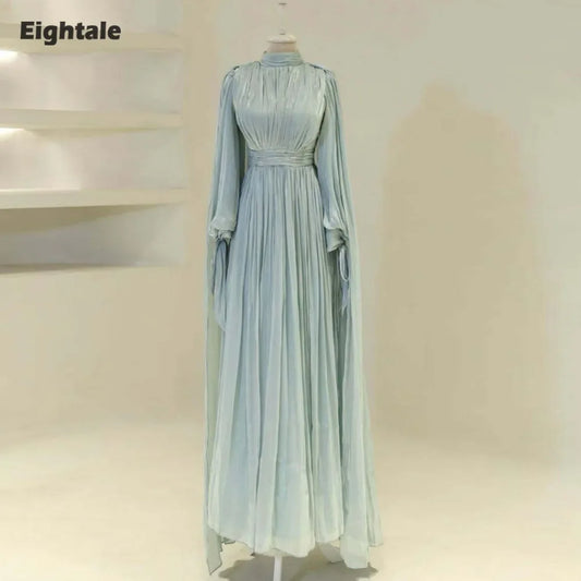 High Neck Pleats Dress