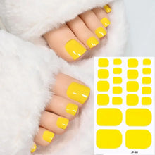 gel toe nail strips – 22 tips solid bake free pedicure stickers