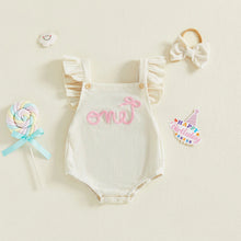 Baby Birthday Romper - Ruffle Sleeve Set with Headband