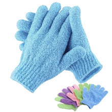 exfoliating mitt glove – bath scrub gloves for body massage and skin care