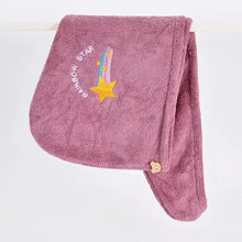 hair towel wrap bonnet – quick dry absorbent front view