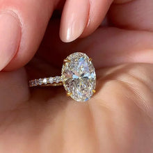 Oval Pigeon Egg Cube Zirconia Ring
