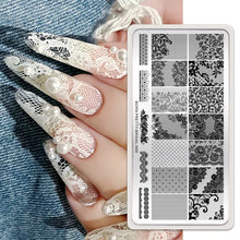 Nail stamping plates stainless steel construction — durable and reusable.