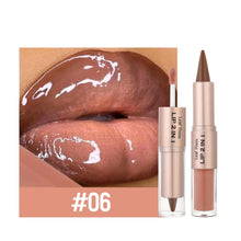 Tapered Lip Liner Contour Pencil Double Head Mirror Plumping Lip