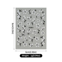 floral nail art stickers – flower belt transfer decals close up