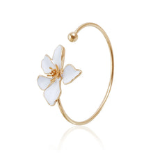 Gold-Plated Enamel Flower Jewellery Set – Necklace, Bracelet & Ring