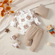 Baby boy clothing set with little bear bodysuit and pants
