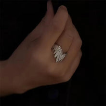 Angel wings ring adjustable handmade designer jewellery gift.