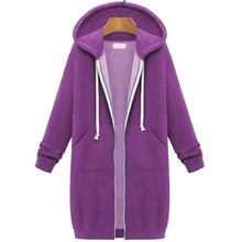Long Sleeve Mid-Length Sweatshirt Fleece Jacket