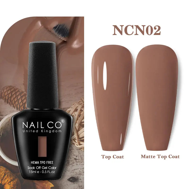 NAILCO 15ml HEMA-free TPO-free Topcoat Basecoat Artistic Design Gel Nail Polish Top Base Coat UV LED Soak Off Gel Nail Polish