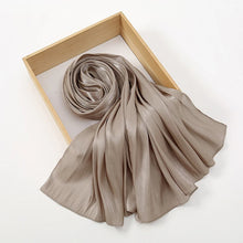 Newest Plain Shimmer Hijab Silk Wrinkle Scarf Muslim.