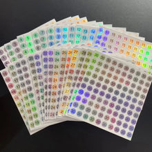nail polish number stickers – laser round waterproof digital labels 1 to 1000