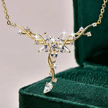 Teardrop Round Cubic Collarbone Charm Chain