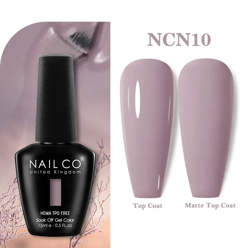 NAILCO 15ml HEMA-free TPO-free Topcoat Basecoat Artistic Design Gel Nail Polish Top Base Coat UV LED Soak Off Gel Nail Polish