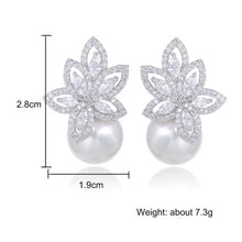 Pearl Flower Stud Earrings