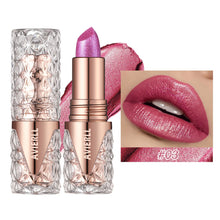 Pearl lipstick buildable coverage from sheer to full opacity.