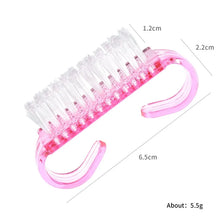 nail cleaning brush – colorful plastic dust remover manicure tool