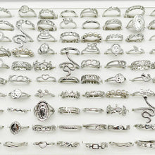 30pcs/Lot Mix Style Pearl Silver Color Finger Rings