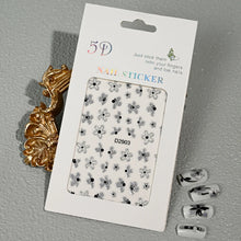 floral nail art stickers – spring summer DIY manicure design
