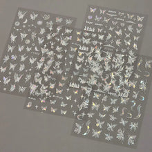 Butterfly nail stickers laser shining adhesive slider nail art