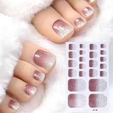 toe nail wraps – glitter self-adhesive full cover nail decals shiny finish