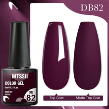 MTSSII Color Gel bottle with two purple nail samples on a white background