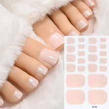 French black glitter toenail stickers full wrap pedicure tips