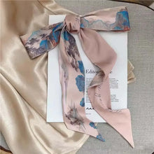 Fashion Floral Headband Oil Painting Ribbon Headscarves Chinese Style Hair Ribbon Scarf