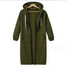 Long Sleeve Mid-Length Sweatshirt Fleece Jacket