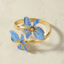 Vibrant Enamel Flower Cuff Bracelets