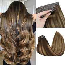 Clip in remy hair extensions balayage blonde human hair