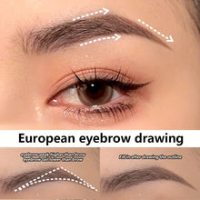Liquid eyebrow pencil showing ultra-fine 0.008mm tip close-up.